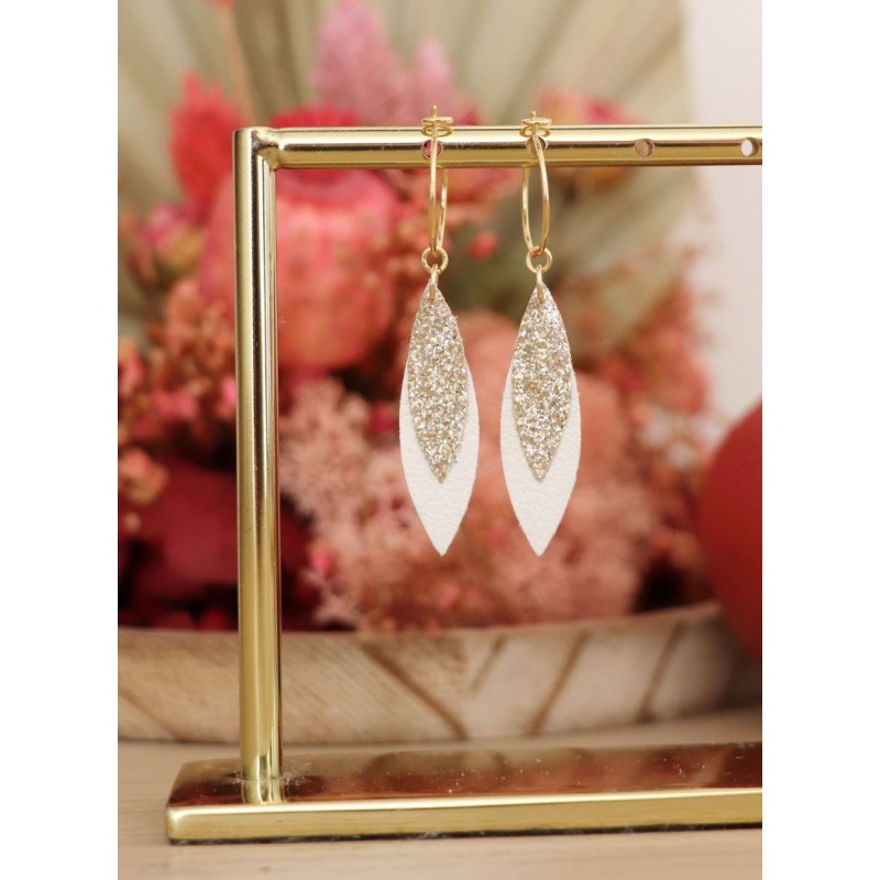 Boucles d'oreilles Bandama Blanc