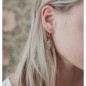 Boucles d'oreilles Narva - Blanc, Terracotta