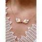 Collier Narva - Blanc, Or, Paillettes